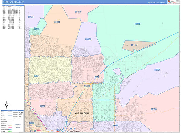 North Las Vegas Wall Map